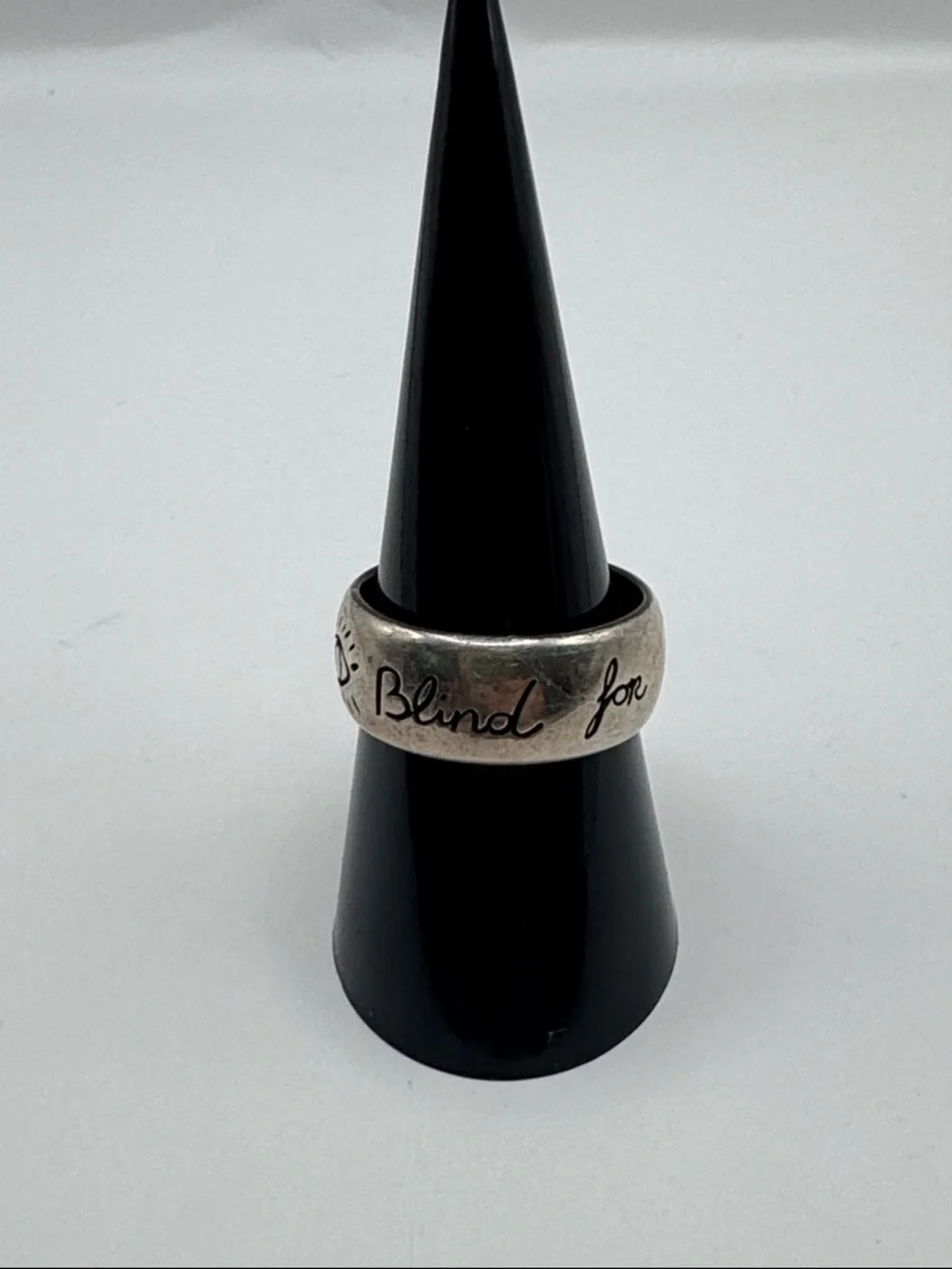 Blind for Love wide band Gucci Sterling Silver Ring